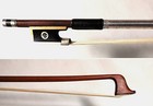 Tourte Vtg Violin Bow 4 4  Ox Horn   Ebony Frog  Pernambuco  Mid 1900s  55g