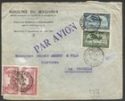 French Morocco Casablanca To France La Rochelle Airmail Cover W advertising 1924