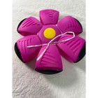 Kids Led Light Up Flying Disc Ball Deformation Toy Pink 2 Pack Pop Phlat Magic