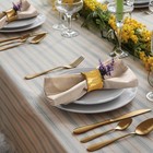 Natural Color Cotton Linen Blend Napkins Set Of 12 - Hemmed 18x18 Inch