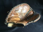Antique Or Vintage Baseball Glove Mitt 3 Finger Sections 1st Base Catcher Or  