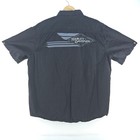 Vintage Harley Davidson Black Pinstripe Button Front Shirt Mens Xl Garage Grunge