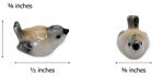     Long Blue Tit Bird Miniature Ceramic Animals Figurine Replica Porcelain