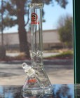 Thick Square Lip   Stem Hookah Water Pipe Glass 18 Inch Tobacco Bong Beaker