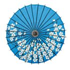 Asian Art 33  Paper Parasol Umbrella With Long Handle Flower Print Costume Decor