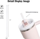 3 Pack 11  Reusable Clear Straws For 30oz Tumbler  Machine Washable