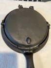 Unmarked Antique Flip Over Cast Iron Waffle Maker Restored Wood Stove Repaired