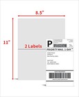 Kkbestpack Half Sheet Shipping Labels For Laser And Inkjet 200 Labels  White