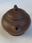 Yixing Clay Teapot Chinese Zisha Brown Pottery Marked Lid 3    Vintage