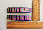 Fused Small Pair multicolor Dichroic Glass Genuine French Hair Barrettes