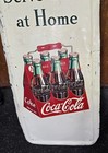 Vintage 40  Original 1947 Coca Cola Bottle Vertical Serve Coke At Home Sign 