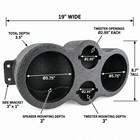 Universal Speaker Panel 2x6 5 2 X Tweters Speaker Pod Enclousure Box