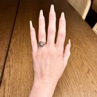 Vintage 10k Light Yellow Gold Diamond Masonic Eastern Star Ring 3 5g Size 7