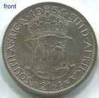 South Africa 1954  2 1 2 Shillings Silver Coin Km 51  Qe2  Below Melt  C015