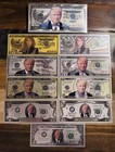 Trump 2020 Commemorative Gold   Silver Foil Bills Lot     Donald   Melania