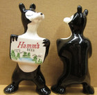 Rare Hamm s Beer  dancing Bears  4  Tall S   P Shakers