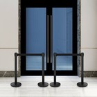 6 Pcs Crowd Control Barrier Stanchion Posts Queue Pole With Retractable Belt