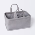 Waffle Weave Rectangular Diaper Caddy With Handles - Cloud Island   