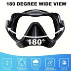 Diving Mask Snorkel Set For Adults Tempered Glass Panoramic Scuba Gear Swimming