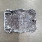 Cavender s Belt Buckle Silver Western Longhorn Steer Floral Engraved Cowboy