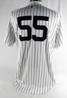 2024 New York Yankees Carlos Rodon  55 Game Issued Used White Jersey Worldseries