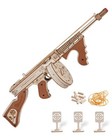 Rokr Thompson Submachine Gun 3d Wooden Puzzle Model Diy Building Toys Xmas Gift