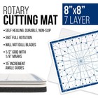 8  X 8  White Self Healing 7-ply Durable Round Rotating Cutting Mat