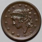 1839 Coronet Head Large Cent - Silly Head - Us 1c Copper Coin