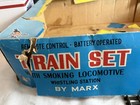 Vintage Marx  Freight Train Set Smoking Locomotive Whistling Station Rare