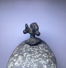 Ancient Luristan Bronze Pendant 3 Animal Ram From Ex Estate Of Dina Recanati