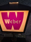 Vtg Weber Waukesha Wi Lighted Sign Lantern Motion Brewed With Spring Water Beer