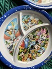 3 Walt Disney World Divided Graphic Kid Plate Mickey Mouse Nostalgia Dumbo Pixar