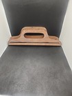 Vintage Wooden Purse Handles Pair  Craft Sewing Macrame