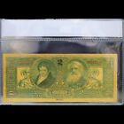 100mg 24k Gold 1896  2 Dollar Bill Silver Certificate Banknote With White Coa