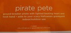 Halloween Pirate Pete Lighted Blow Mold Skeleton Ground Stake Beating Heart Nib