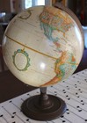 Vintage 12 In  Replogle Antique Ocean World Globe C 1985 fine Condition