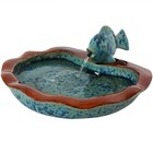 Fish Glazed Ceramic Outdoor Water Fountain By Sunnydaze