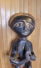 Ashanti African Figural Comb Ghana  Mother Child 20  X 3 5  Fertility Wood Pick