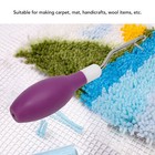 Rug Latch Hook Oval Shape Rubber Handle Portable Carpet Crochet Needle