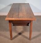 Antique French Trunk Table farm Table desk In Solid Chestnut Wood