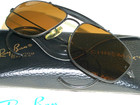Vintage B l Ray-ban Chromax Crystal Black Wraparound Explorer Aviator Sunglasses