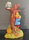 Vtg Ceramic Mold Halloween Pumpkin Scarecrow Spooky Tree Owl 14    Exc Paint Job