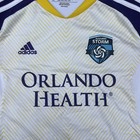 Adidas Orlando City Mls Jersey Mens Small White Purple Yellow Soccer Kit 2023
