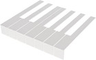 Jiayouy Complete Set 52pcs Plastic Piano Keytops With Fronts Piano Key Tops Repl