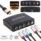 Ypbpr Component To Hdmi Converter Stereo Audio Video L r 5rca Rgb Adapter 1080p