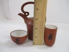 Vintage Yixing Miniature Clay Teapot  Cup  And Bowl