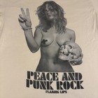 Vintage Flaming Lips Peace   Punk Rock Skull Lady Men   s M Cream T-shirt Y2k