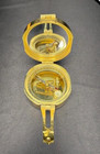 Solid Brass Geological Compass Surveying Instrument Leather Case Heavy Transit C