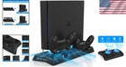 Controller Charger Station For Playstation4 Dual Charging Dock With Cooling Fans