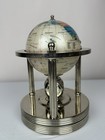 Rotating Mother Of Pearl World Desk Globe With Clock  Thermometer   Hygrometer